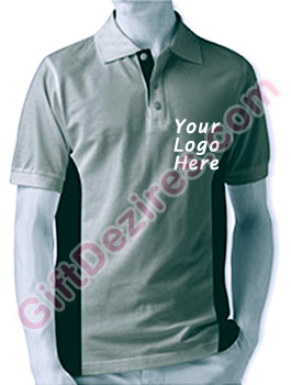 Designer Grey Heather and Black Color T Shirts With Company Logo